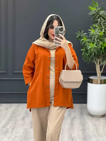 مانتو دو جیب بغل سه دکمه