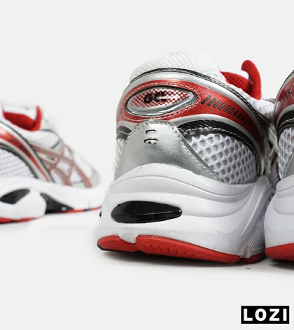کفش کتانی مردانه سفید نقره ای قرمز ASICS GT 2160