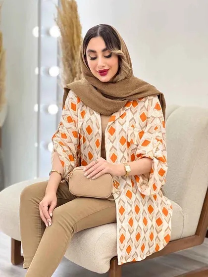 شومیز طرح لوزی دو جیب پاکتی