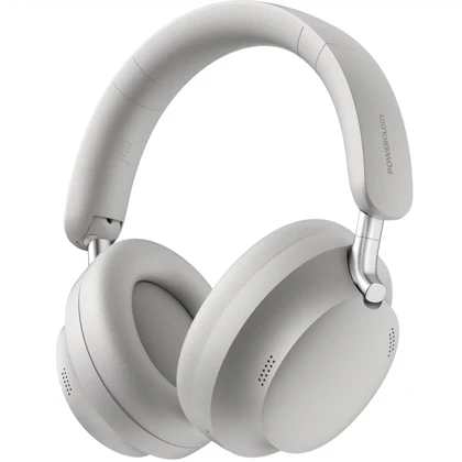 هدفون بلوتوثی پاورولوژی Powerology مدل PW1037GY با حذف نویز ANC و ENC