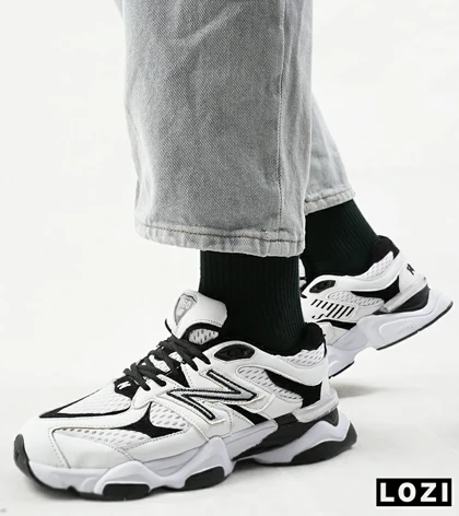 کفش کتانی مردانه و زنانه سفید مشکی NEW BALANCE 9060