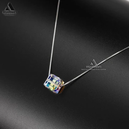گردنبند کریستال سواروسکی Swarovski Cube Crystal Necklace 02