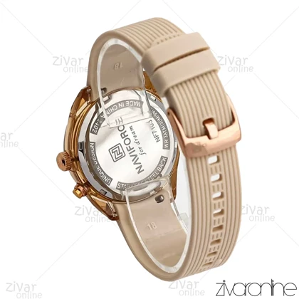 ساعت اورجینال ناوی فورس NaviForce دخترانه صفحه گرد کرم 106979