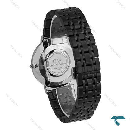 ساعت دنیل ولینگتون مردانه مشکی قاب سیلور DW-8020-G
