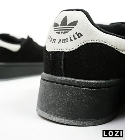 کفش کتانی مردانه مشکی طوسی ADIDAS stan smith