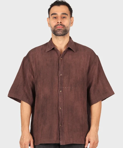 پیراهن باکسی مردانه آستین کوتاه 2683