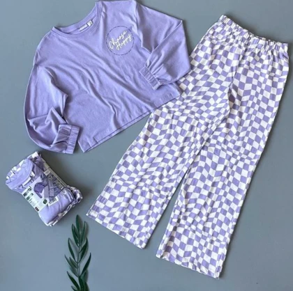 ست لباس راحتی دخترانه پیپرتس کد Z-YFD43