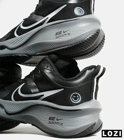 کفش کتانی مردانه و زنانه مشکی طوسی NIKE zoom x smiley