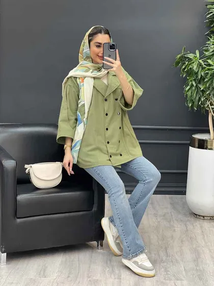 مانتو لینن ده دکمه