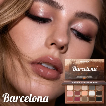 پالت سایه چشم شیگلم SHEGLAM مدل Bliss In Barcelona با 15 رنگ مات و شاین