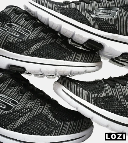 کفش کتانی طبی ورزشی مشکی خاکستری SKECHERS ULTRA GO