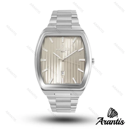 ساعت رومانسون مردانه مکس مردانه سیلور کرم m-10060