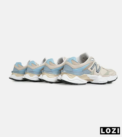 کفش کتانی مردانه و زنانه کرم آبی NEW BALANCE 9060 مدل 7314