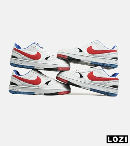 کفش کتانی بزرگ پا مشکی سفید آبی قرمز نایک Nike Gama Force Sail