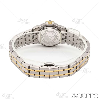 ساعت الکسا اسپشیال زنانه طلایی نقره ای صفحه سرمه ای 106141