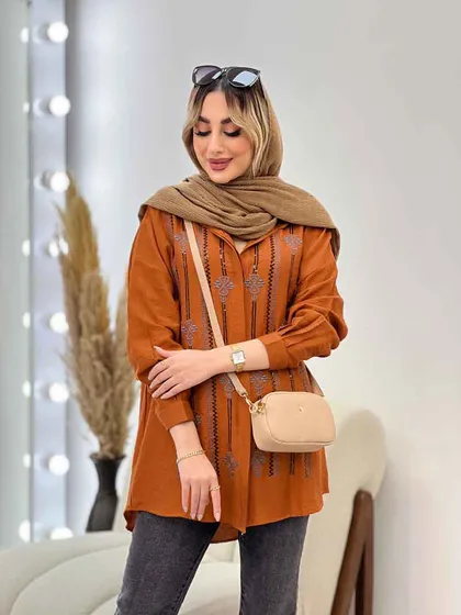 شومیزی جلو پولک دوزی