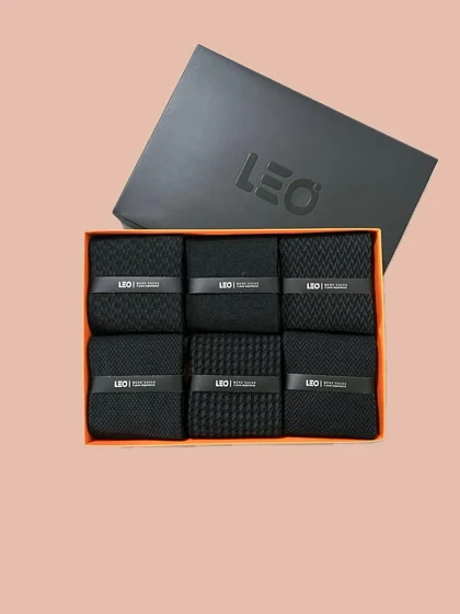 جوراب ساق بلند مردانه کلاسیک LEO کد 143