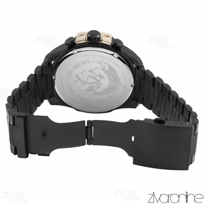 ساعت دیزل مردانه مشکی رزگلد شاخدار 102348