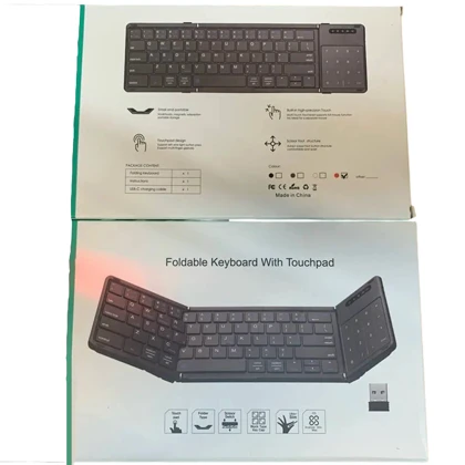 کیبورد بی‌سیم تاشو شارژی با تاچ پد Foldable Keyboard