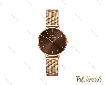 ساعت دنیل ولینگتون زنانه رزگلد صفحه قهوه ای Daniel-3921-28-L