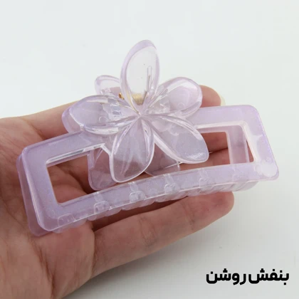 کلیپس دخترانه مدل مستطیلی گل‌دار