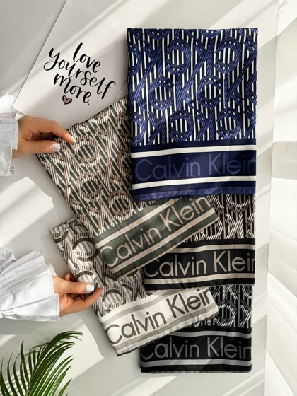 روسری Calvin Klein ابریشم دور دست دوز (قواره 120) 30148