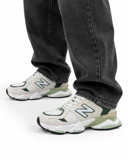 کفش کتانی بزرگ پا مدل نیوبالانس 9060 سفید سبز New Balance 9060