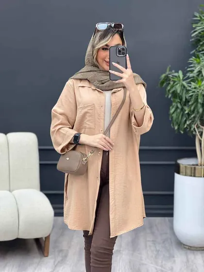 مانتو راه راه بغل سه دکمه