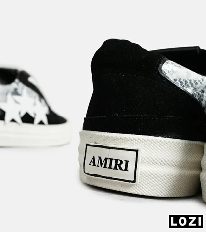 کفش اسنیکرزمشکی طوسی سفید Amiri Stars v2 مدل 7075