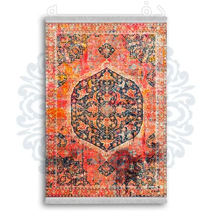 فرشینه از جنس پارچه هازان مخمل ترک طرح گلیم برند دفه کد DDGG 104