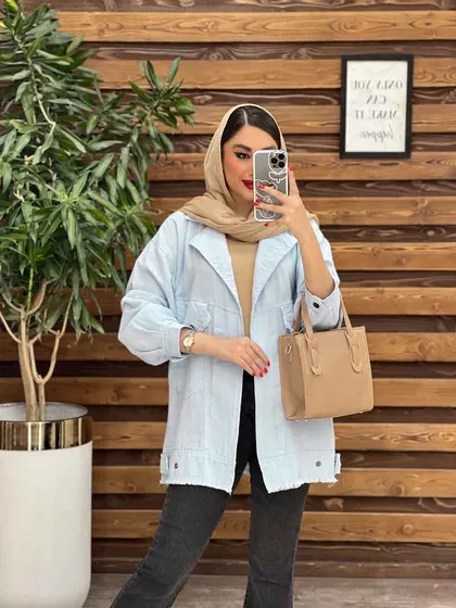 مانتو لینن جیب کج ریش دار