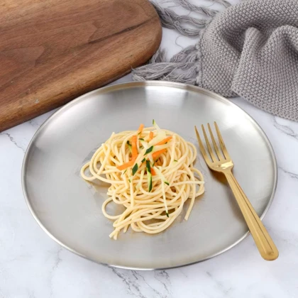 بشقاب استیل سیلور یونیک پلاس / unique plus در 7 سایز