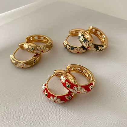 گوشواره های رنگی میناکاری ysx