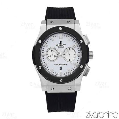 ساعت هابلوت مردانه کلاسیک فیوژن سه موتوره مشکی سفید 106794