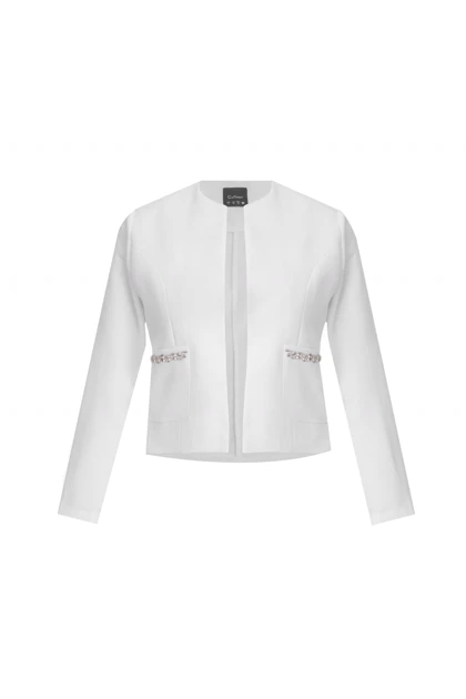 کت کرپ سفید - 2138