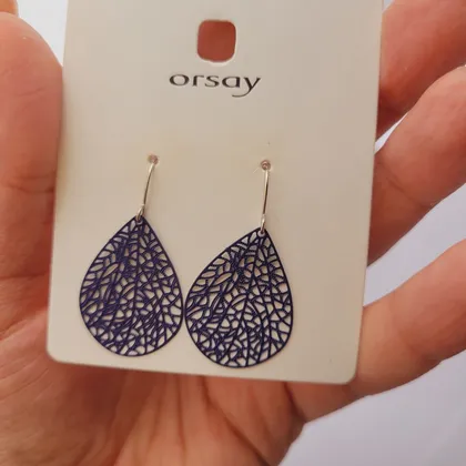 گوشواره حصیری آبی