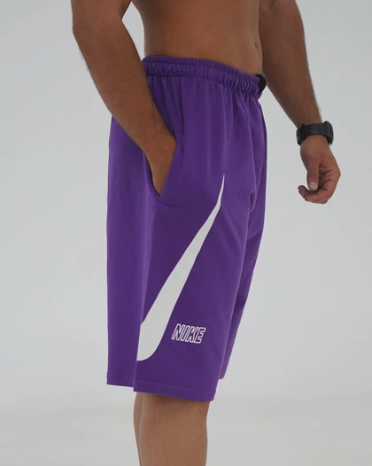 شلوارک بگ طرح NIKE بنفش