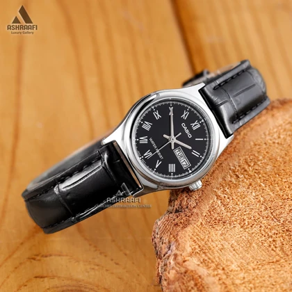 ساعت زنانه کاسیو بند چرمی Casio LTP-V006L-1B