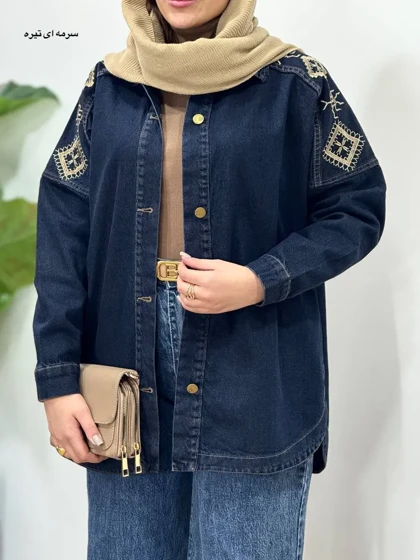 کت جین گلدوزی باران 6