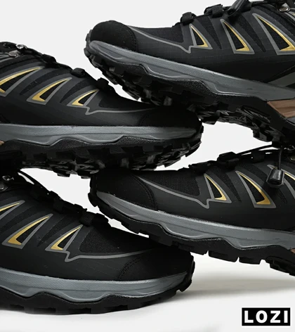 کفش کتانی بزرگ پا مشکی طلایی I-Runner