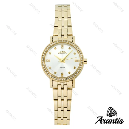 ساعت الکسا A0107 زنانه بدنه طلایی دورنگین w-10091