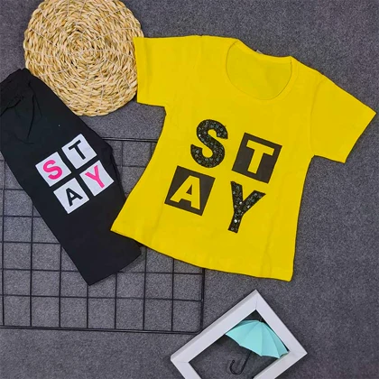 تیشرت شلوارک اسپرت دخترانه STAY