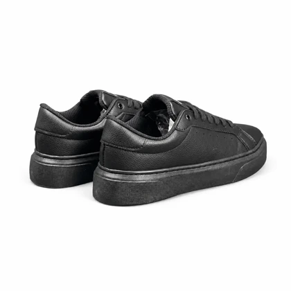 کفش کتانی مردانه مدل ونس چرمی مشکی Vans