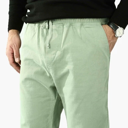 شلوار اسلش کتان دمپا ساده مردانه مدل 64791