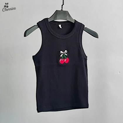 تاپ کبریتی گلدوزی چری cherry کد 120