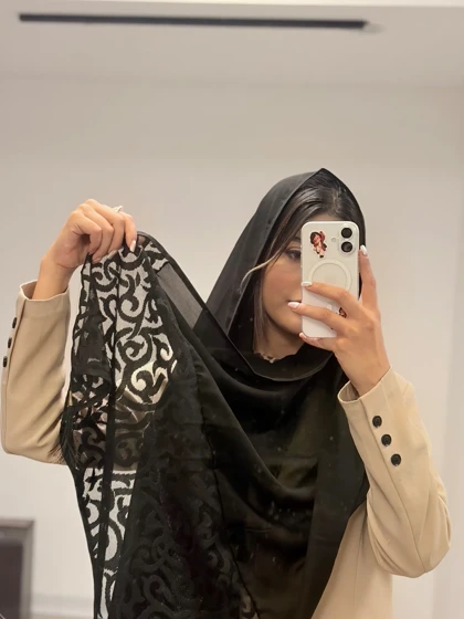 شال کرپ دانتل