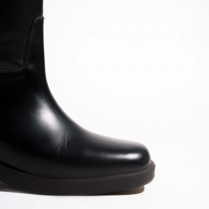 بوت چرم زنانه مشکی مدل sylvie