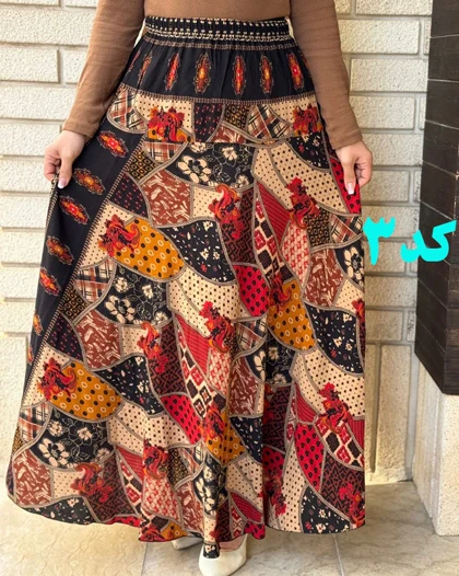 دامن بیگ سایز طرح اندونزی 6879