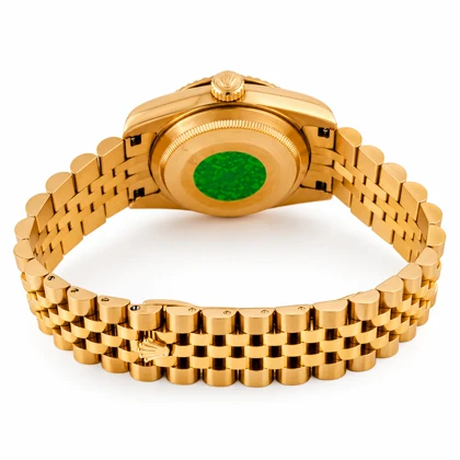 ساعت زنانه رولکس مدیوم Rolex-4449-L طلایی با صفحه سفید صدفی