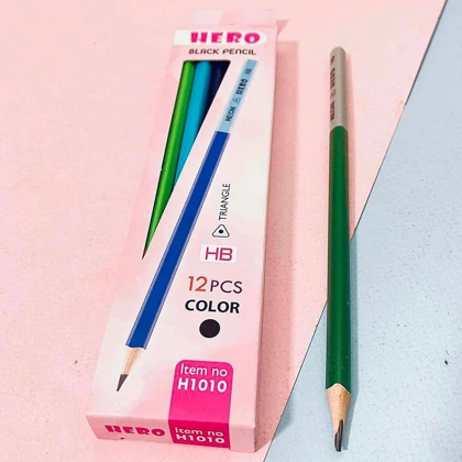 مداد مشکی هیرو HERO مدل H1010 بسته 12 عددی